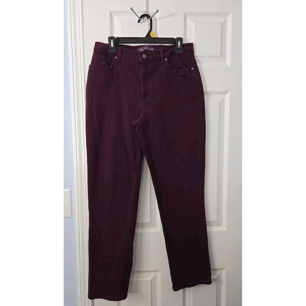 Gloria Vanderbilt Amanda Women's Straight Leg Jeans Cranberry Size 12